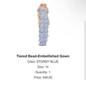 MacDuggal floral tiered dress